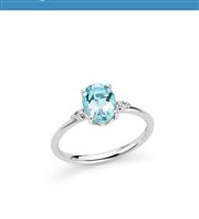 Anello Miluna Donna GEMMA DEL CIELO 375 OLD in Oro bianco Topazio 1.49 Ct LID3745X - LID3745X